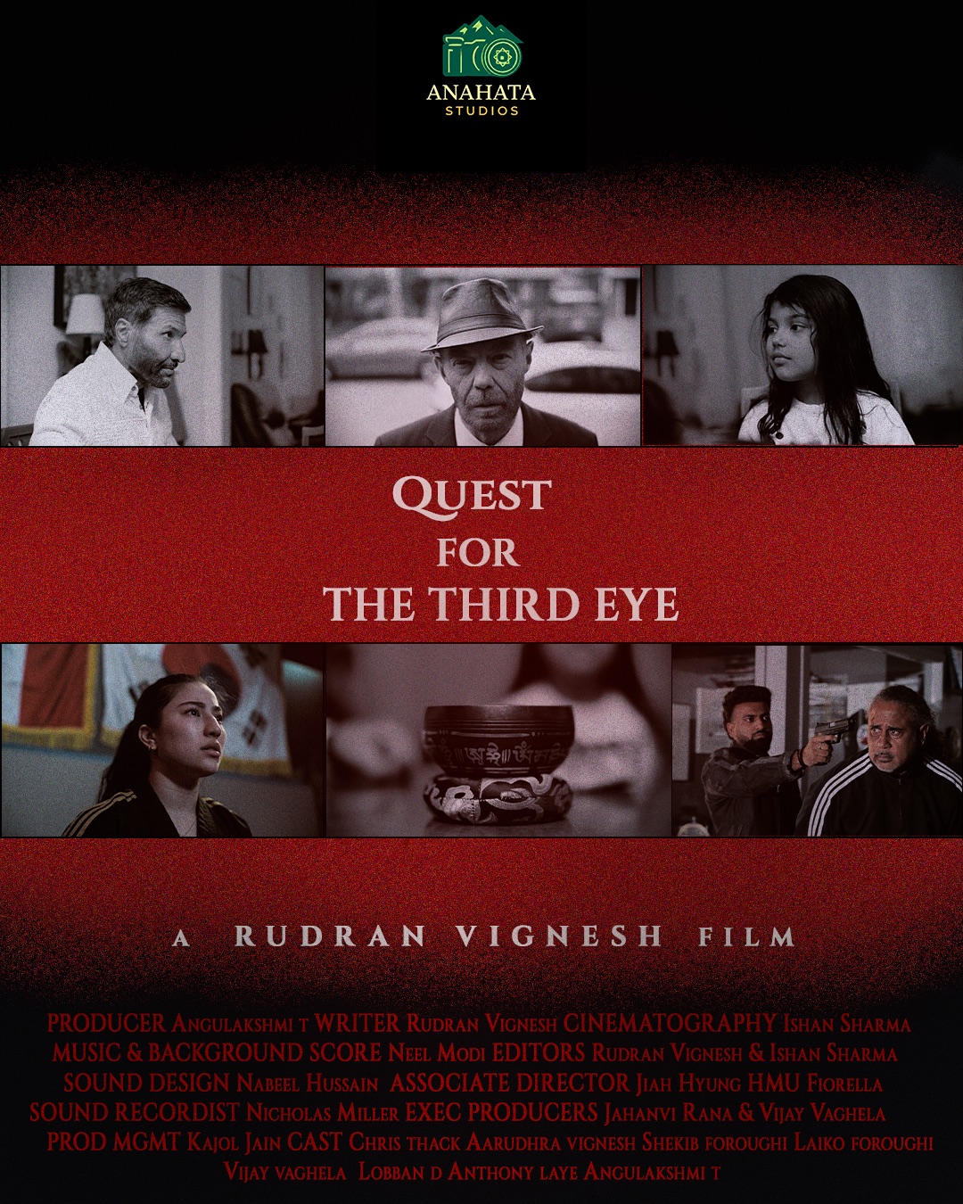 Quest for the Third Eye film poster, with a collage of character frames, the title and credits.